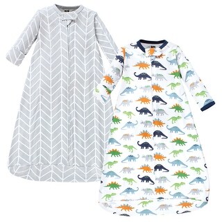 Hudson Baby Infant Boy Cotton Long-Sleeve Wearable Sleeping Bag, Sack, Blanket, Dinosaurs