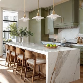 Lanesra Modern Pendant Light - Metal, Glass & Gold, Ivory White Dome Light Fixture For Modern, Farmhouse, Minimalist Room Decor