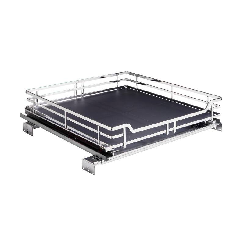 Hardware Resources 20" Wide Base Cabinet Pull Out Organizer with Soft - Polished Chrome