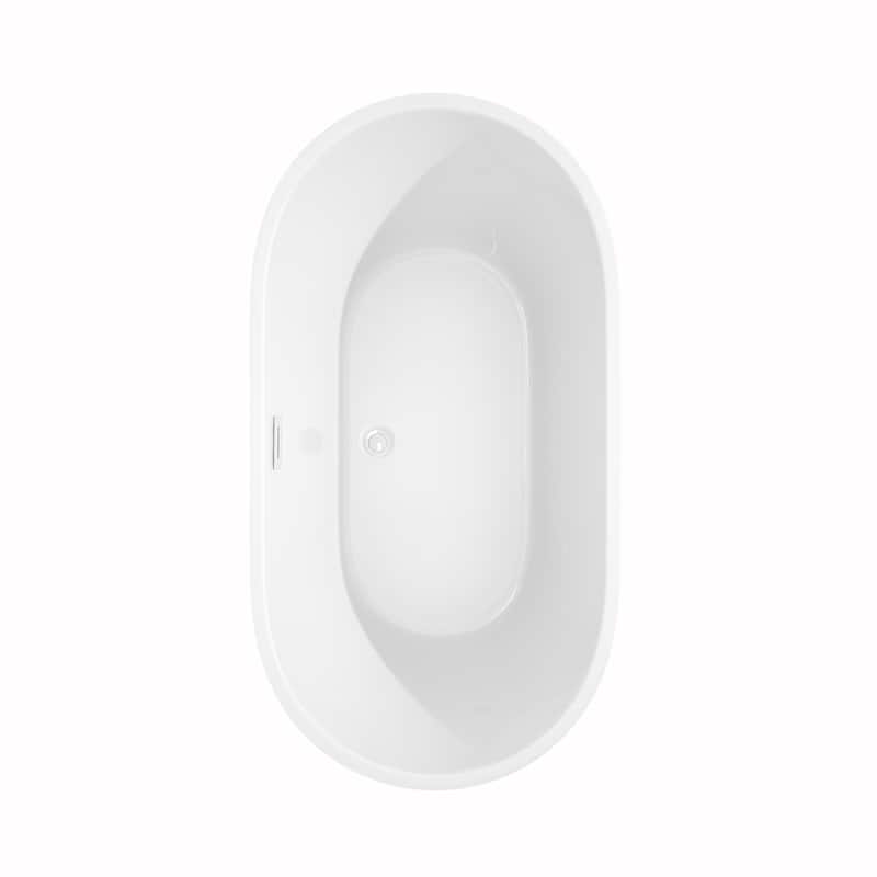 Wyndham Collection Carissa 60-inch White Freestanding Soaking Bathtub