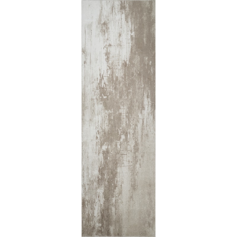 Machine Washable Liam Rug - 2'6" x 8'0" - Beige/Brown