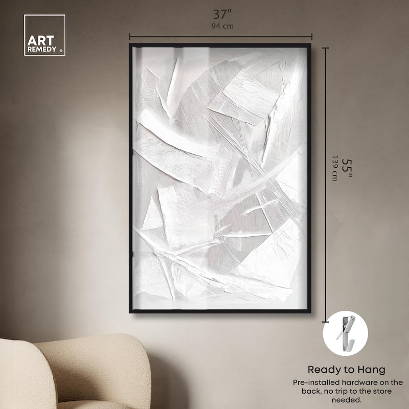 Thick White Texture II Shadowbox by Art Remedy