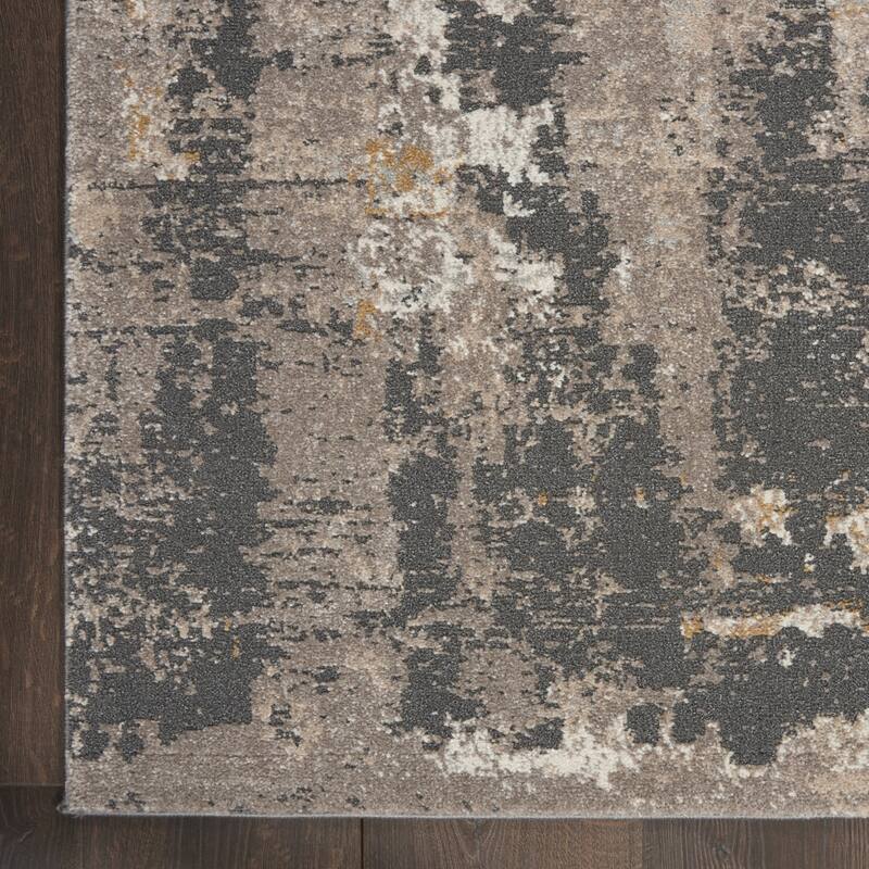 Jolah Power Loomed Abstract Modern Area Rug By HomeRoots - 72' X '48' X '0.38