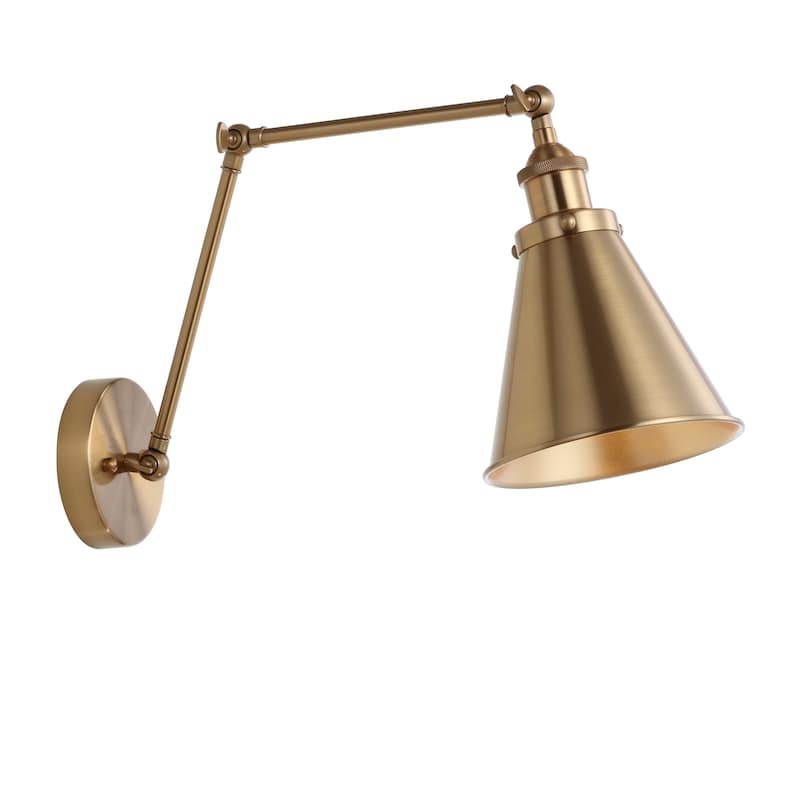 Elliot 7" Adjustable Arm Metal LED Wall Sconce, Chrome by JONATHAN Y