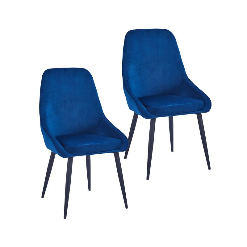 Porthos Home Fern Dining Chairs Set of 2, Velvet Upholstery, Steel Legs