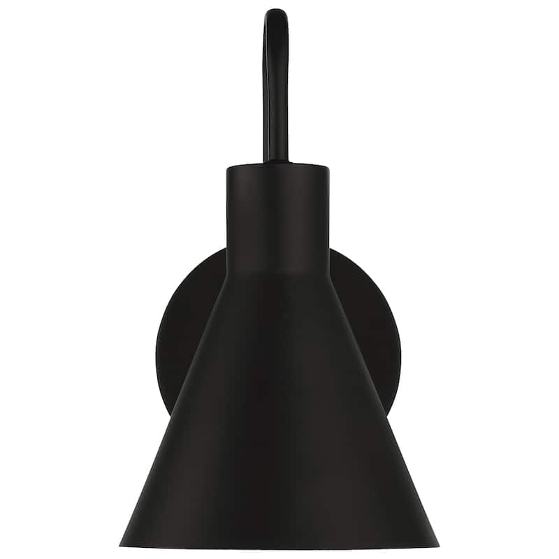 Solano Outdoor LED Wall Mount - Round Backplate - Cone Shade