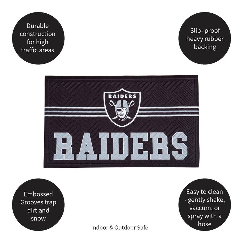 28 in. x 16 in. Embossed Mat, Cross Hatch, Las Vegas Raiders