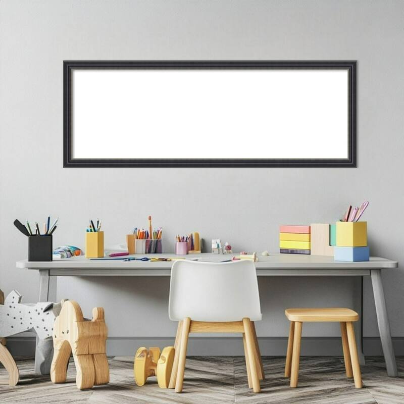 Amanti Art Stylish Black Framed Dry Erase Magnetic Board