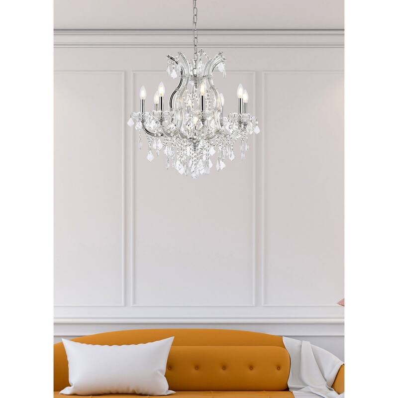 Fleur Illumination Collection Chandelier D:26in H:26in Lt:9 Chrome Finish