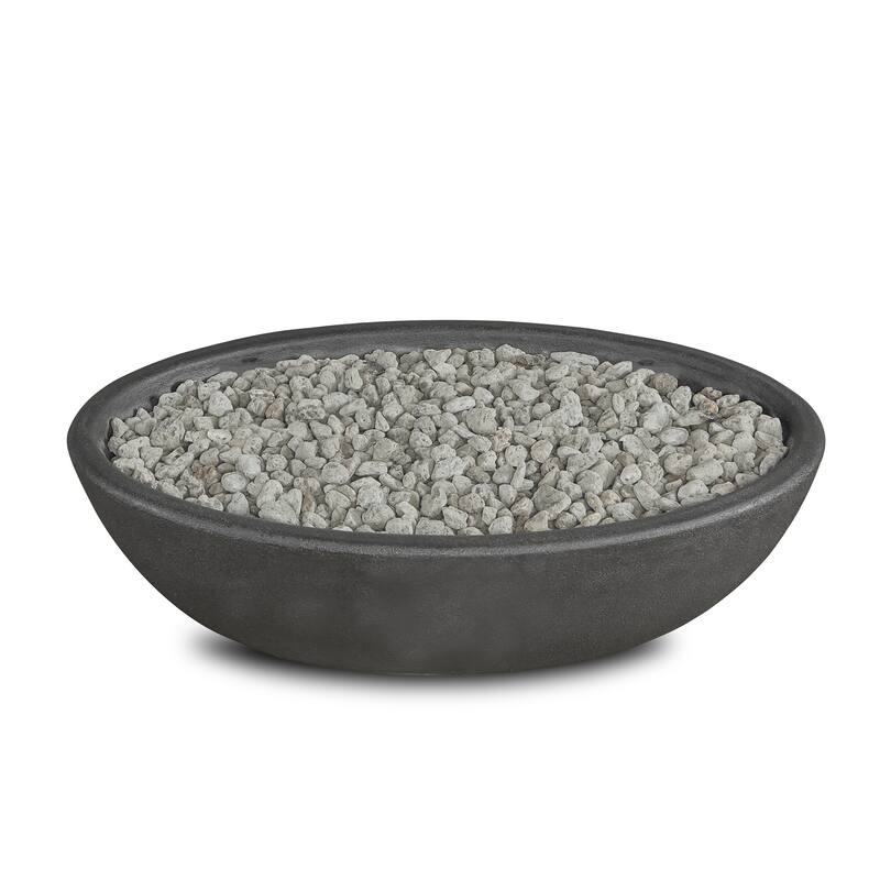 Riverside 48" Oval Propane Fire Bowl in Shale by Real Flame