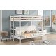 preview thumbnail 4 of 7, Twin over Full Bunk Bed, Convertible Down Bed, with Ladder and Guardrail