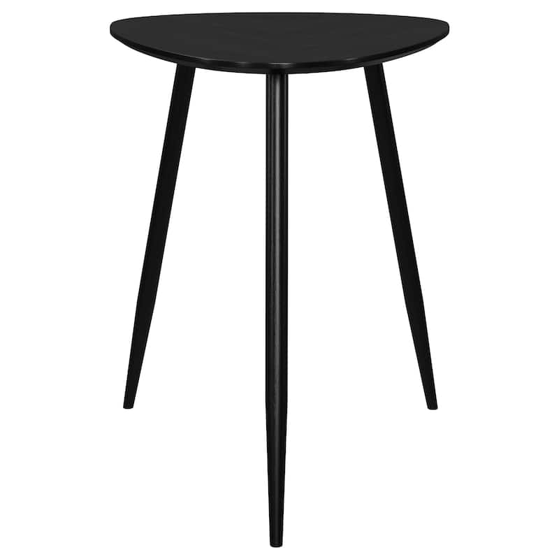 Xander Black Triangular Solid Wood End Table