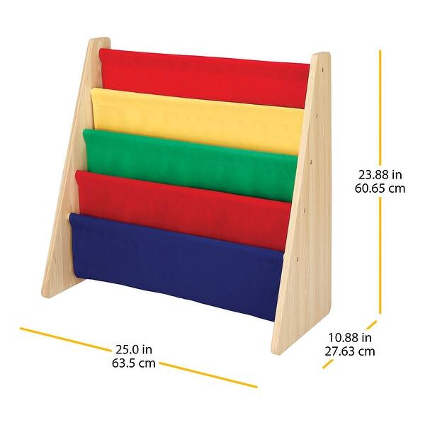 Whitmor Kid's Sling Book Organizer - 5 Pocket - Primary Colors - multi