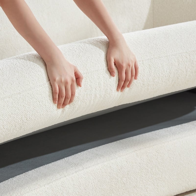 Spruce & Spring Dane Upholstered 3 Seat Curved Sofa