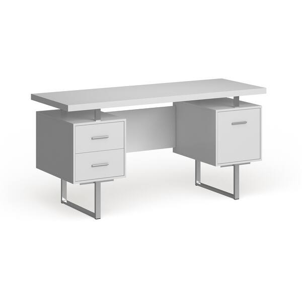 Shop Strick Bolton Joffe White Metal Office Desk Overstock 20133175