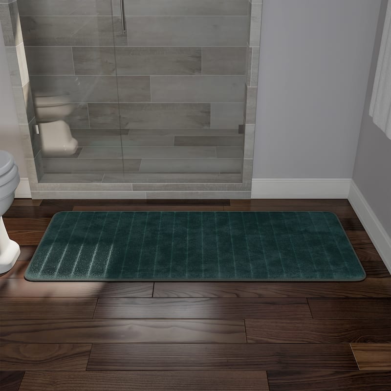Oversized Bathroom Rug - Extra-Long Memory Foam Bath Mat with Nonslip Backing by Windsor Home