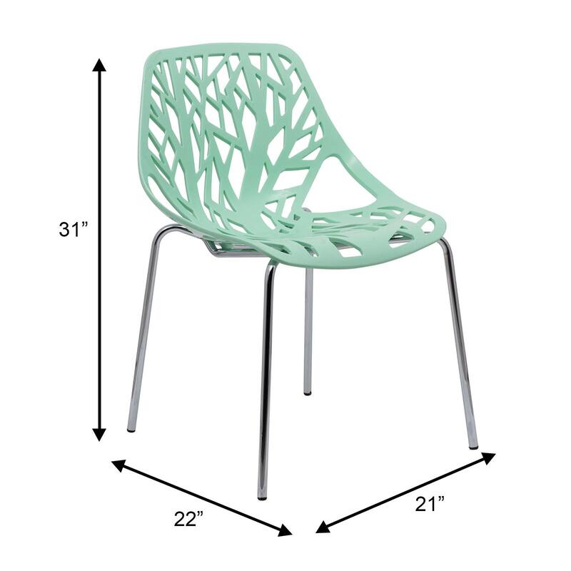 Stackable Dining Chair with Chrome Legs Side Chair (Set of 2) for Indoor and Outdoor