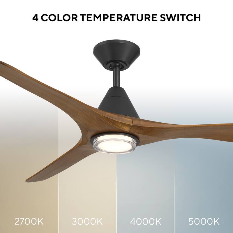 Carve Indoor or Outdoor 3-Blade 60in Smart Ceiling Fan