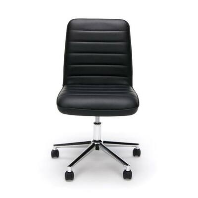 Daily Boutik Black Upholstered Lumbar Support Heavy Duty Conference Chair