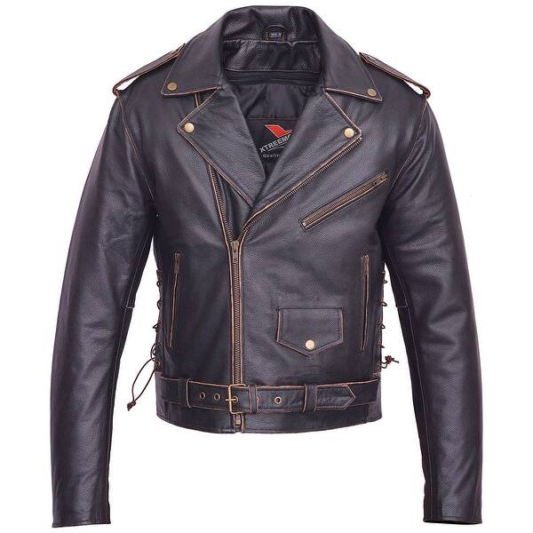 Shop Men Motorcycle Leather Jacket American Eagle Live To Ride