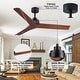 preview thumbnail 83 of 157, YUHAO SylvanAir Modern 52 in. Flush Mount Outdoor/Indoor Ceiling Fan with 3 Solid Wood Blades and DC Reversible Motor