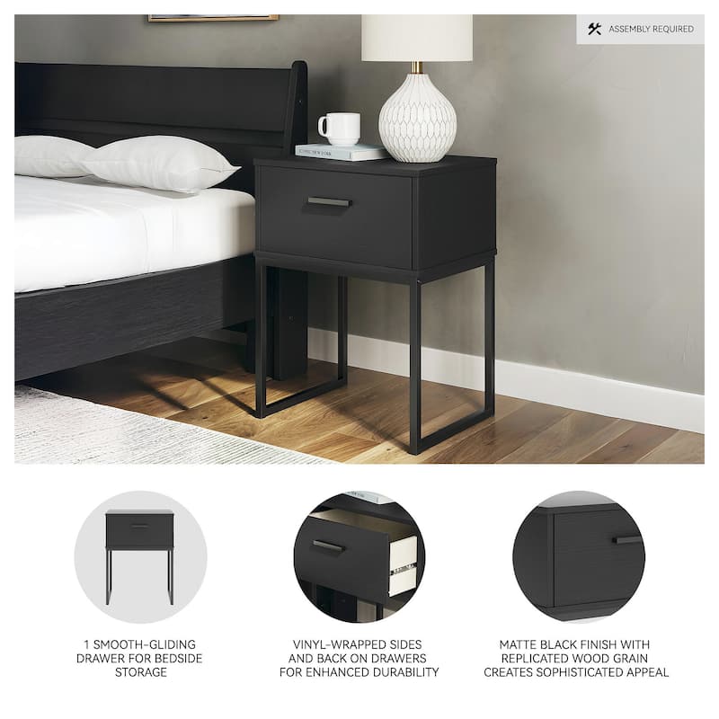 Signature Design by Ashley Socalle Black Nightstand