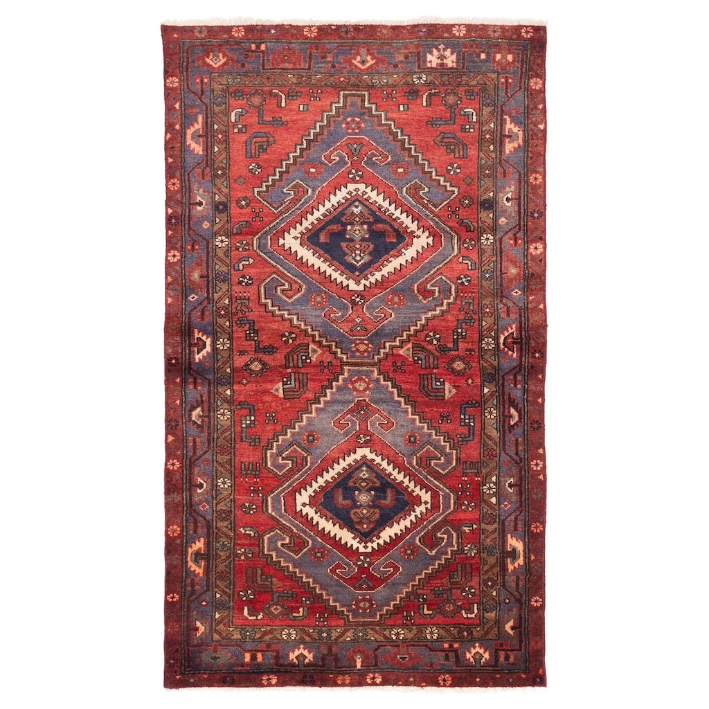 ECARPETGALLERY Hand-knotted Andelz Red Wool Rug - 3'11 x 6'11