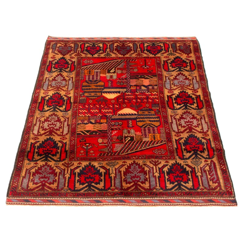 Teimani Red Rug 4'7" x 6'7" - 4'7 x 6'7