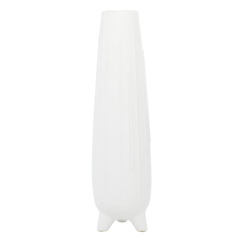 CosmoLiving by Cosmopolitan White Ceramic Contemporary Vase