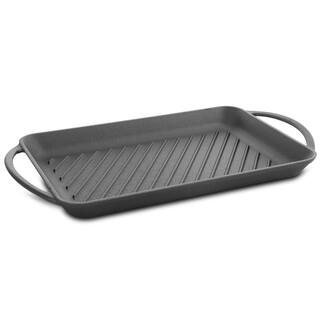 Marland 14.5 Inch Preseasoned Cast Iron Grill Pan Dual Handle