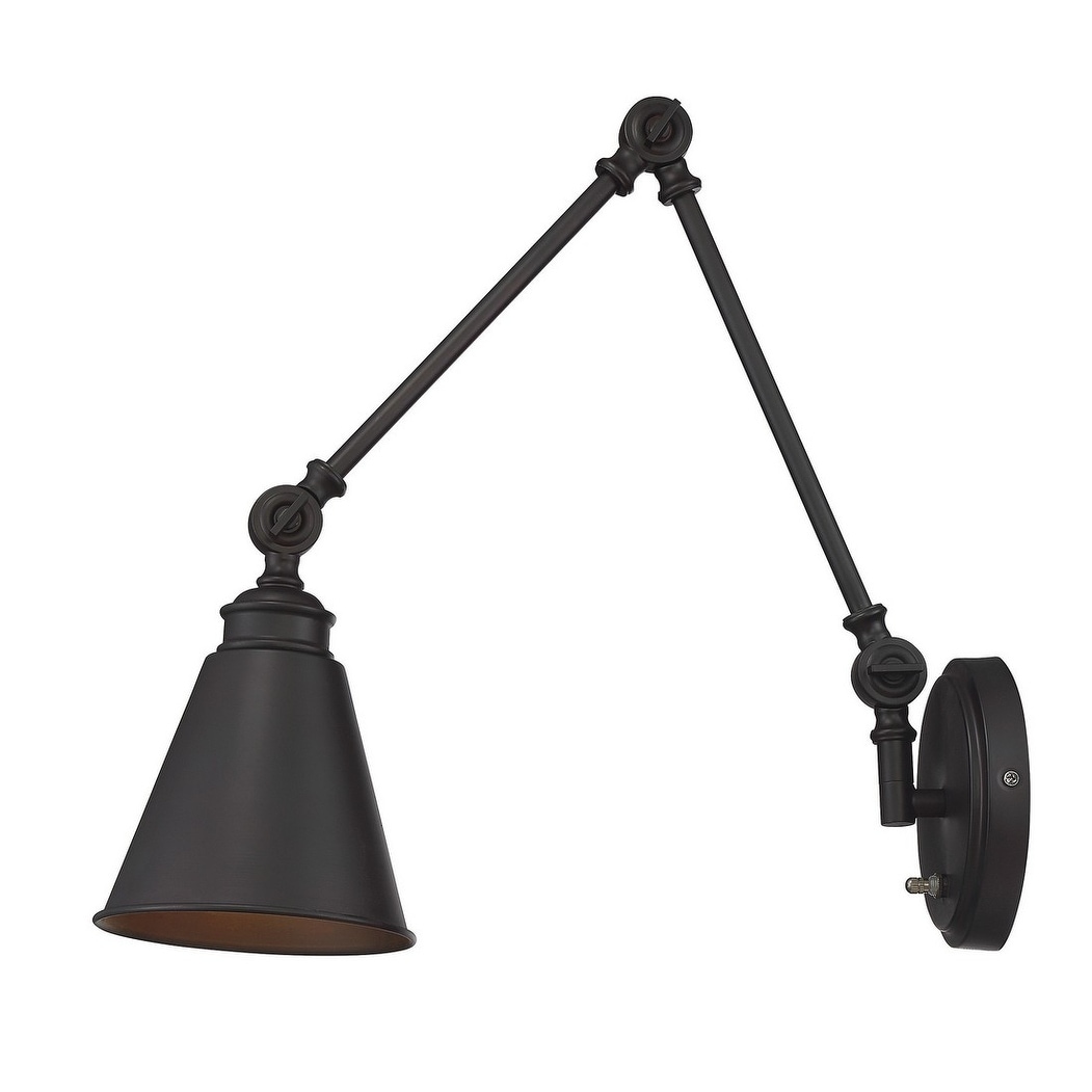 Savoy House Morland 1 Light Adjustable Sconce w Plug Bed Bath