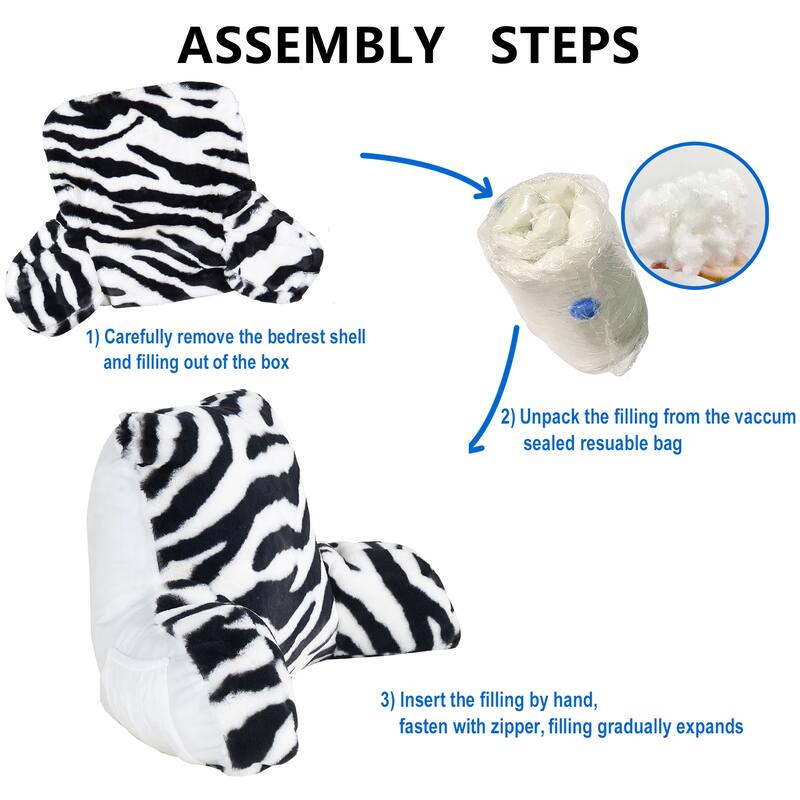 Home Soft Things Animal Pattern FauxFur Bedrest