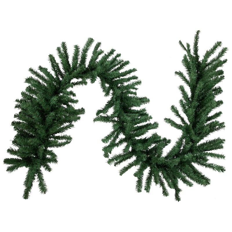 27' x 20" Green Artificial Pine Christmas Garland Unlit
