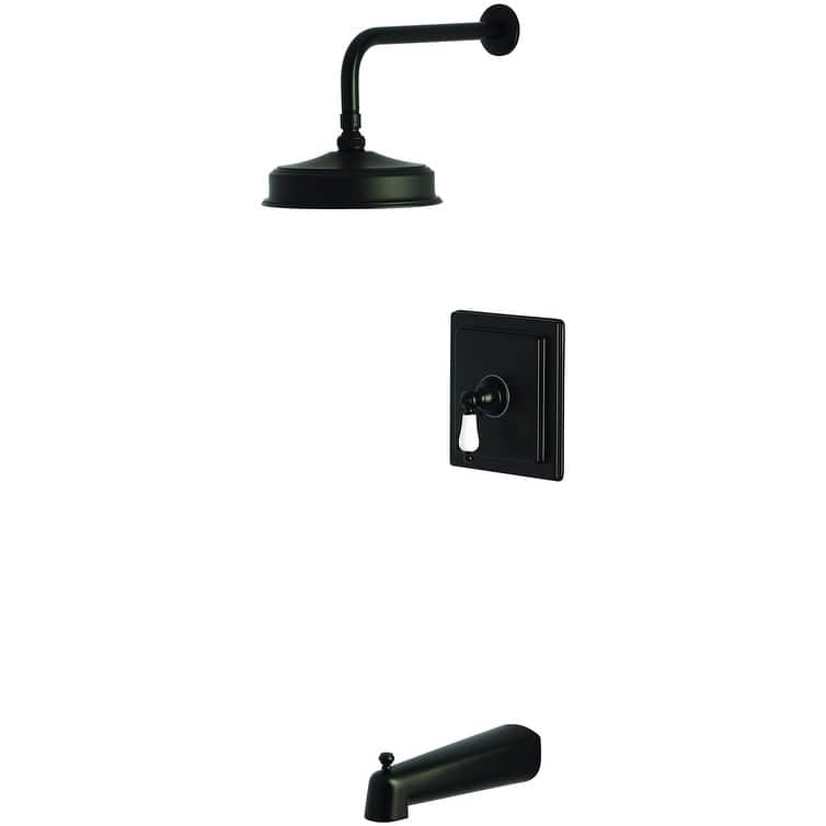 Kingston Brass KB589.PL Demure Tub and Shower Trim Package with 1.8