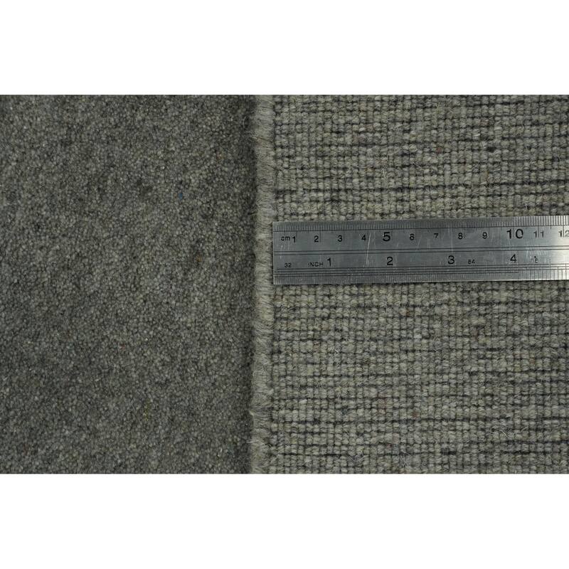 Hand Knotted Oriental 100% Wool Carpet Tribal Tribal Greys & Charcoal Gabbeh Area Rug - 12' 1'' X 9' 1''