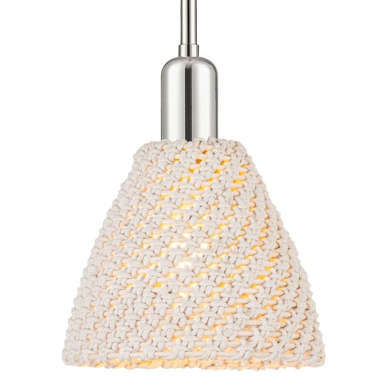 Innovations Lighting 716-1S-NBD-75-NAT Natural Ballston Dome 8" Wide - Polished Nickel