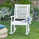 preview thumbnail 3 of 27, Middlebrook Surfside Acacia Wood Outdoor Rocking Chair White Wash