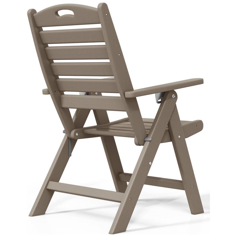 Coastline Patio Folding Highback Dining Chair Set of 2