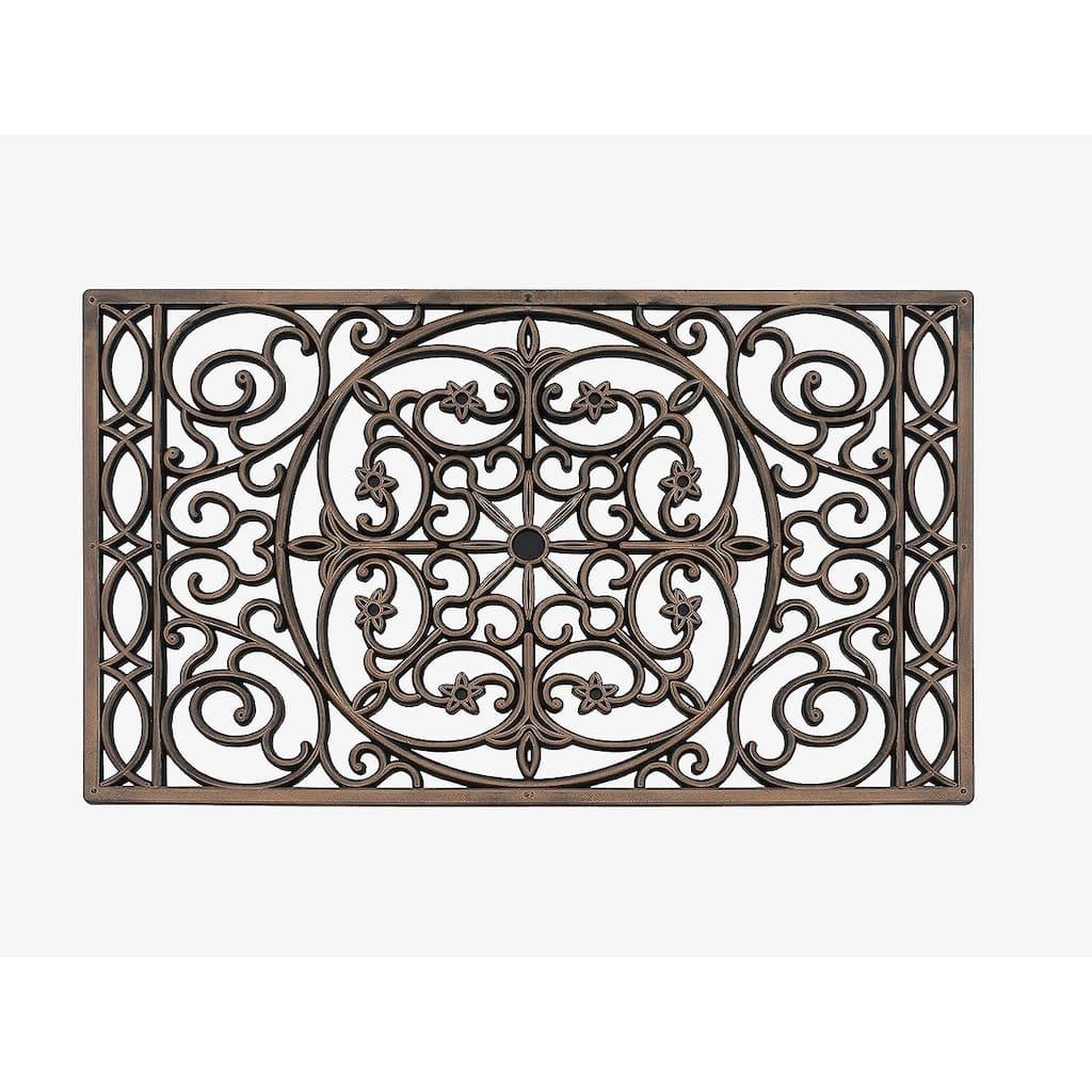 A1HC First Impression, Natural Rubber Doormat, Non-Slip, Durable, Heavy Duty Rubber Mat, 18"X30"