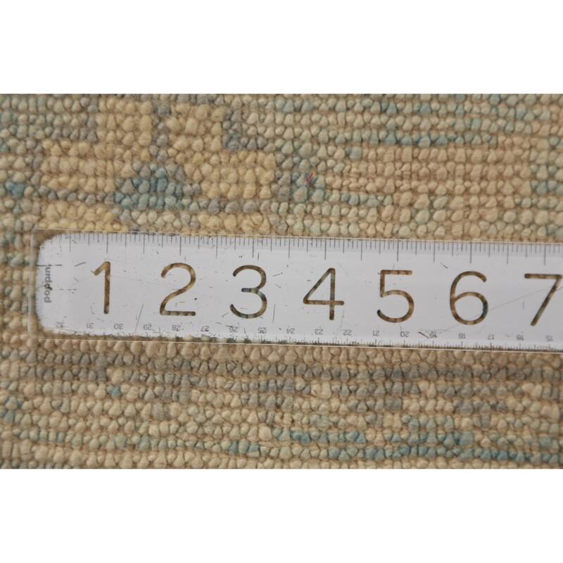 Hand Knotted Oriental 100% Wool Carpet Transitional Floral Greys & Charcoal Oushak Runner Rug - 14' 7'' X 3' 4''