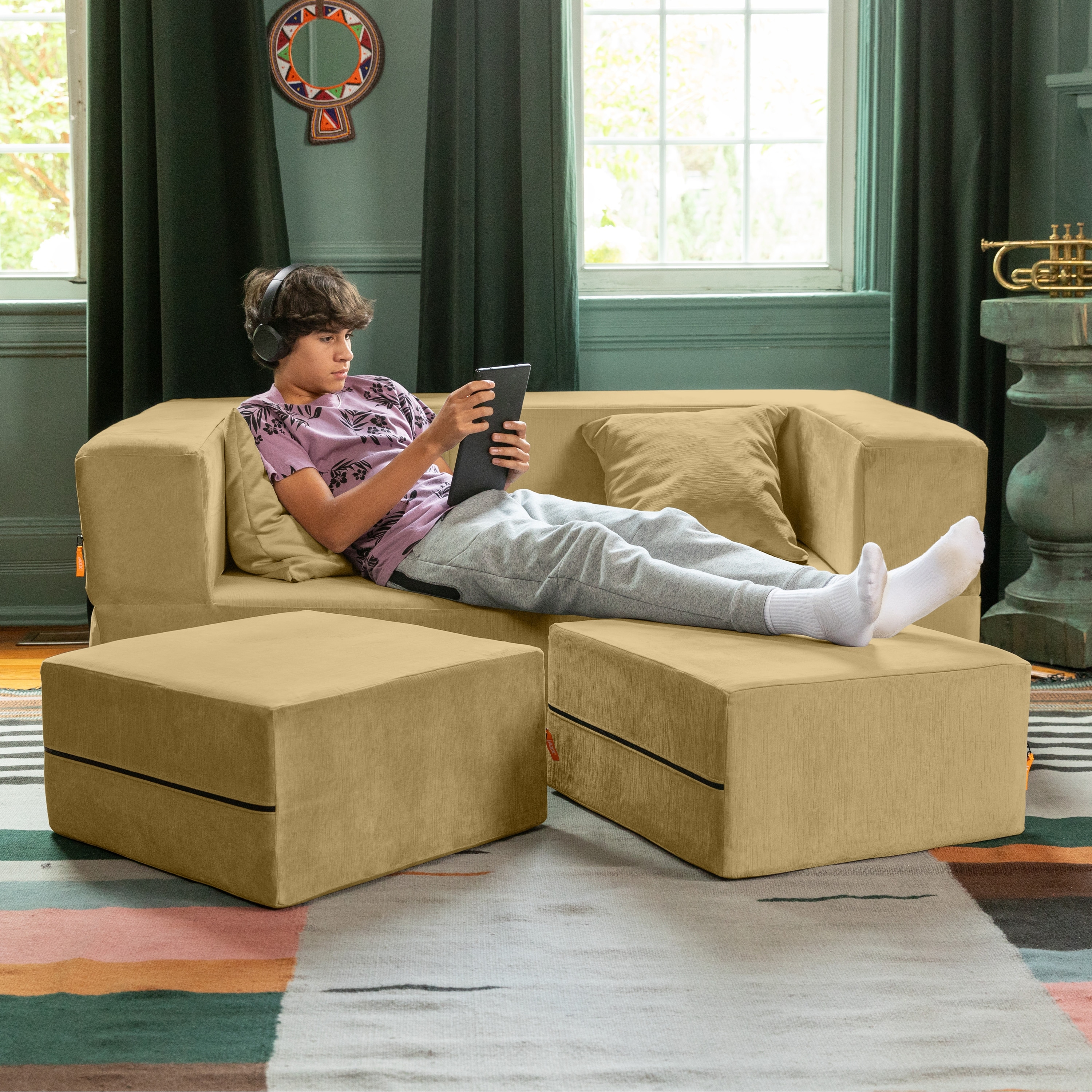 Jaxx zipline convertible sleeper hot sale loveseat