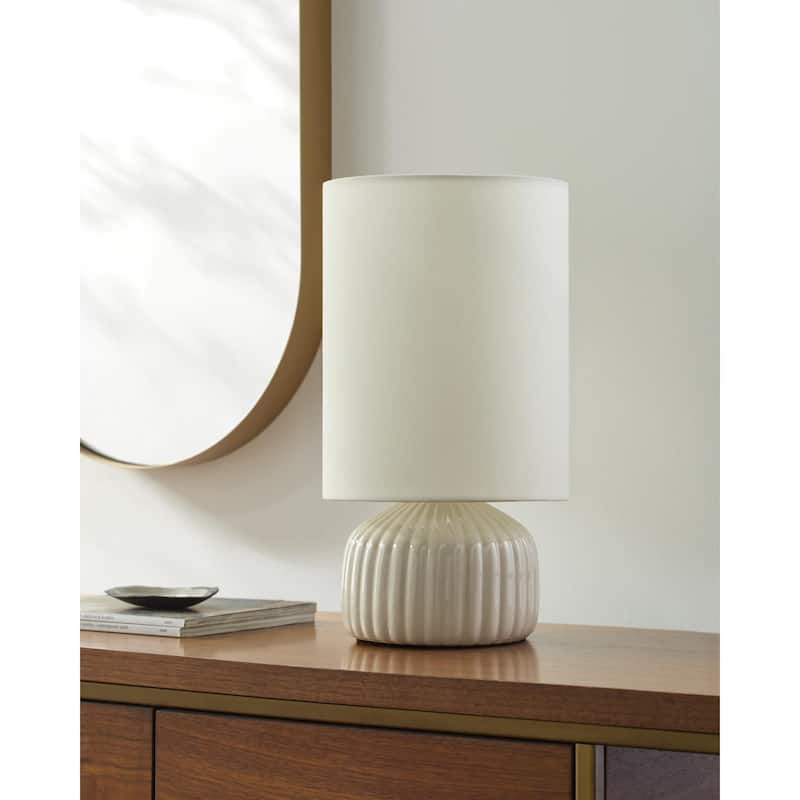 Livabliss Vadso Traditional Accent Table Lamp - White/Cream