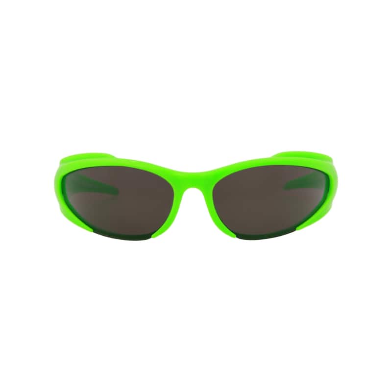Balenciaga Shield-Frame Bio Injection Sunglasses - Green Green Grey - Green - Grey Lens
