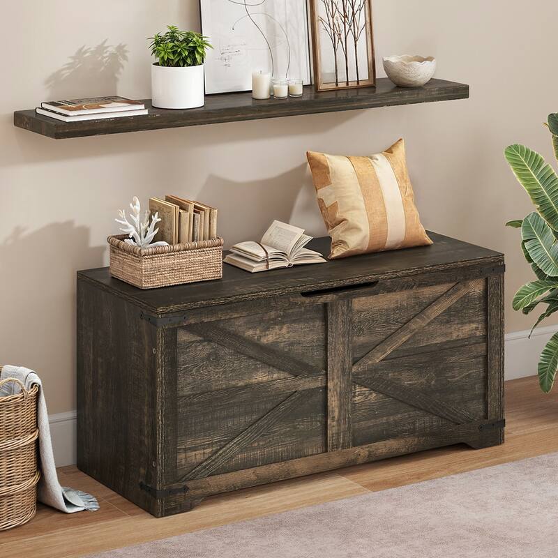 39" Lift-Top Storage Chest Storage Bench Organizer for Entryway, Bedroom, Living Room