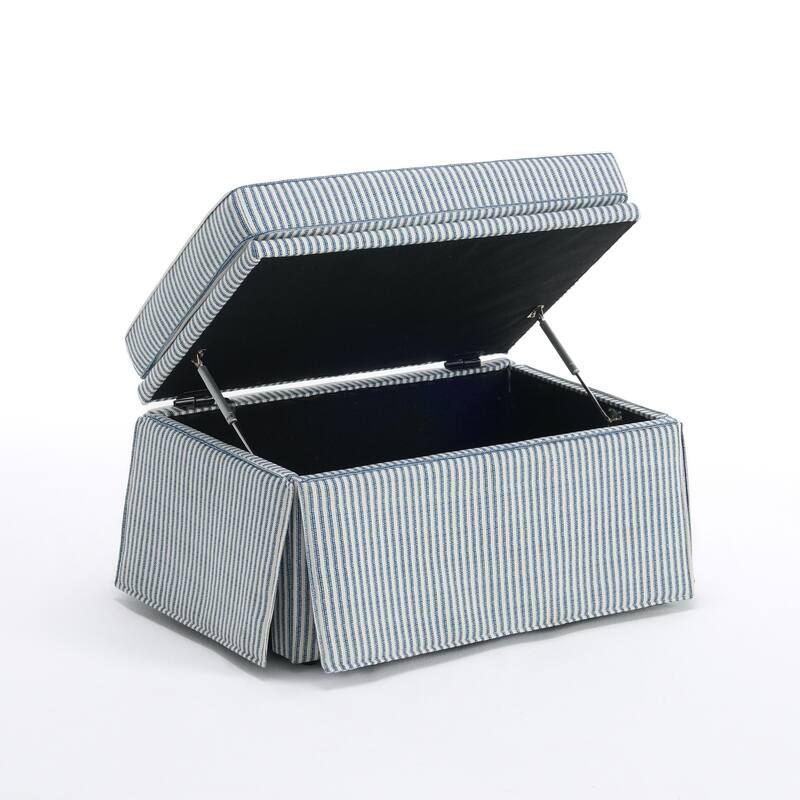 Chenille Swivel Accent Chair Storage Ottoman Set with Nailhead Trim Skirt