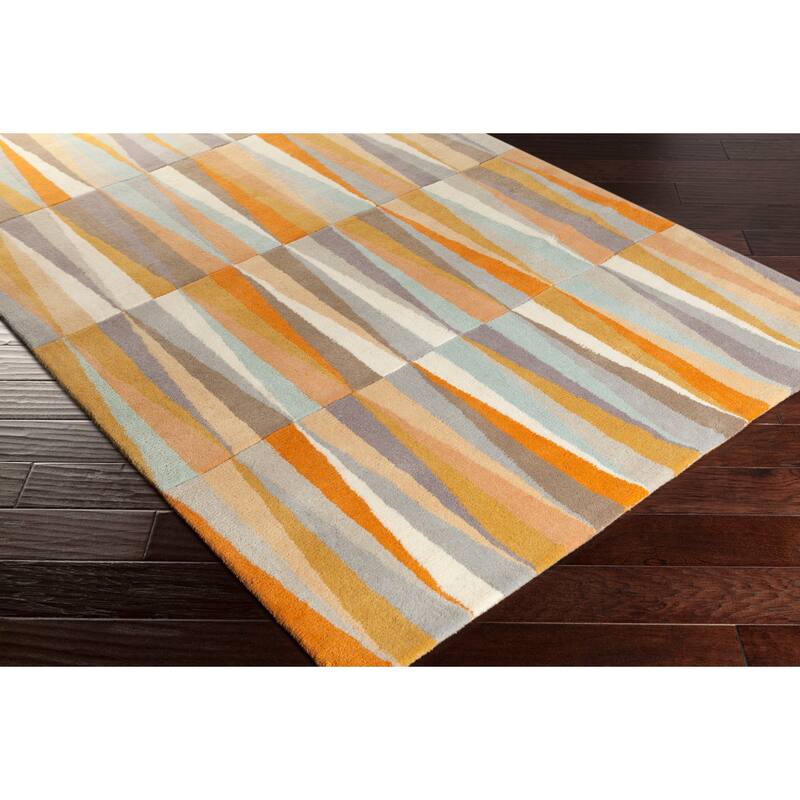 Livabliss Raahe Hand-Tufted Geometric Pattern Wool Area Rug