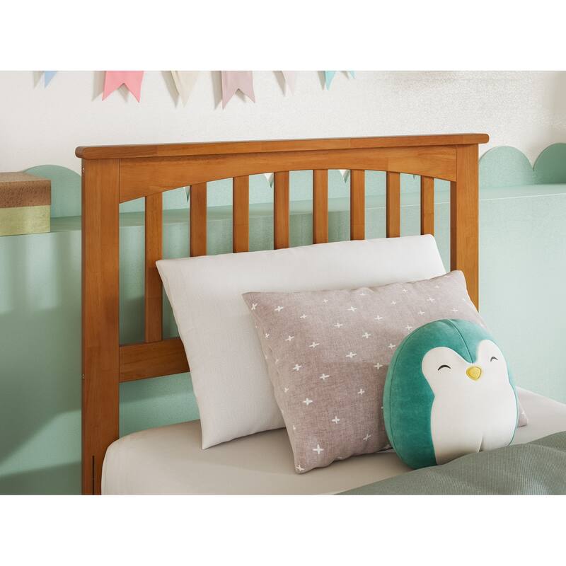 AFI Mission Headboard with Attachable Charger - Light Toffee - Twin