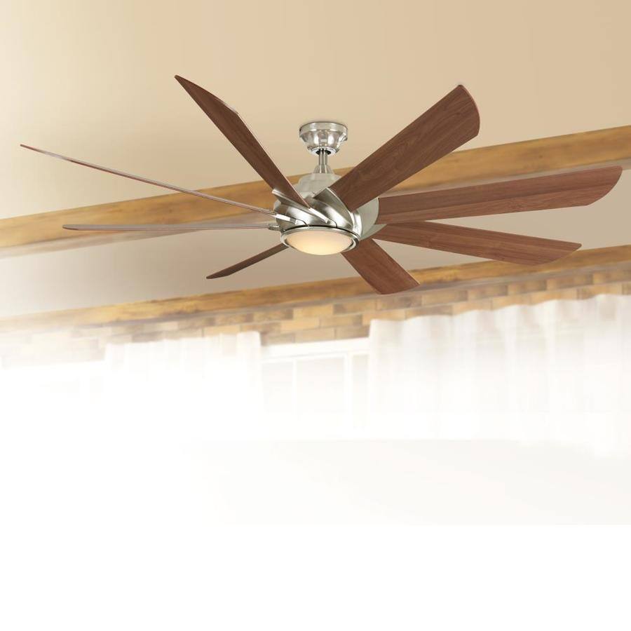 Harbor Breeze Brushed Nickel Indoor Ceiling Fan w/Light-Remote Control