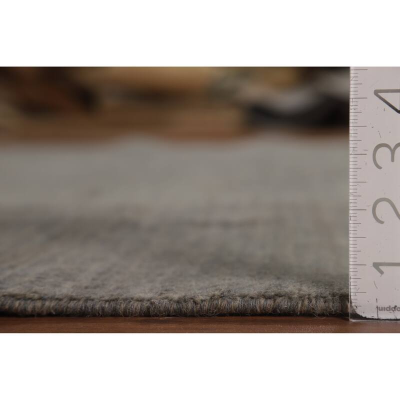 Striped Gray Gabbeh Oriental Area Rug Handmade Wool Carpet - 6'3" x 9'3"