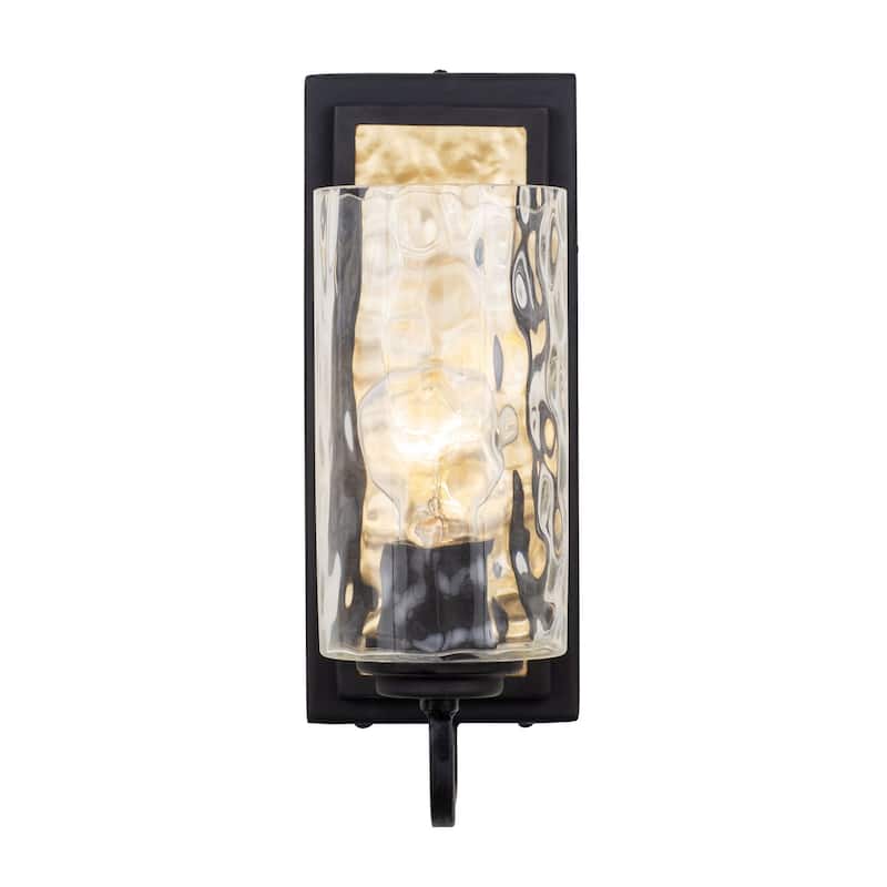 Hammer Time 1-Light Flush Glass Shaded Wall Sconce